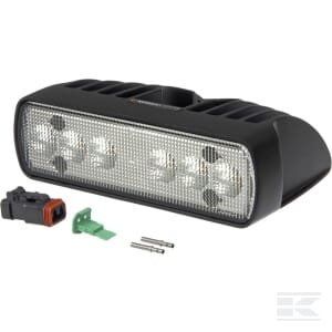 Darbinė lempa LED, 28W, 2700lm, stačiakampė, 12/24V, skaidri, 118.1x156x48mm, Deutsch 2-pin, Flood, 6 LED, Pictor 620, Nordic Lights 987203B
