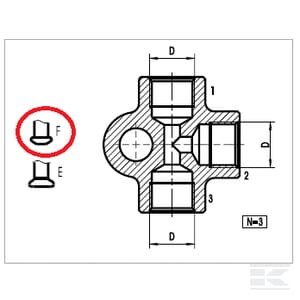 Adapteris M10x1 su krentančiu sandarinimo kūgiu (F tipas) 9910008