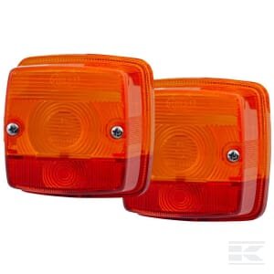 Žibinto stiklas, geltonas/raudonas, kvadratinis, LH/RH/galinis, Hella 9EL115003011