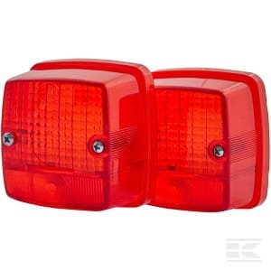 Žibinto stiklas, raudonas, kvadratinis, LH/RH/galinis, Hella 9EL115003035