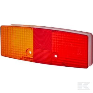 Žibinto stiklas, geltonas/raudonas, stačiakampis, galinis/kairė (LH), Hella 9EL118700001