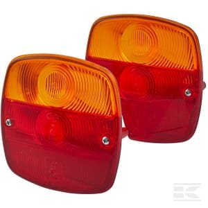 Žibinto stiklas, raudonas/geltonas, 141x129x63mm, LH/RH/galinis, Hella 9EL119614031