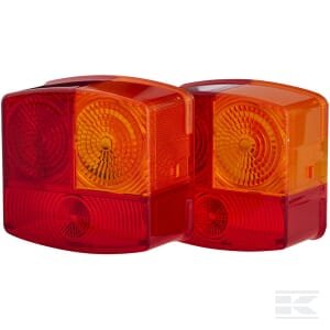 Žibinto stiklas, raudonas/skaidrus/geltonas, kvadratinis, galinis/dešinė (RH), Hella 9EL134740001