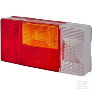 Žibinto stiklas, raudonas/skaidrus/geltonas, stačiakampis, kairė (LH), Hella 9EL136825001