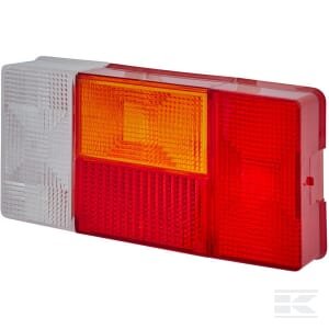 Žibinto stiklas, raudonas/skaidrus/geltonas, stačiakampis, dešinė (RH), Hella 9EL136825011