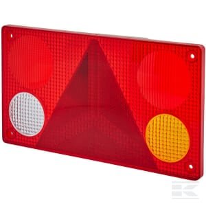 Žibinto stiklas, raudonas/skaidrus/geltonas, galinis/kairė (LH), Hella 9EL340203011