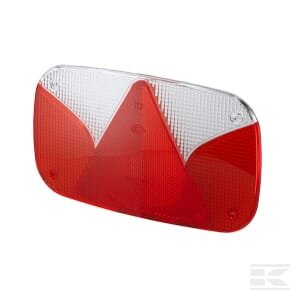 Žibinto stiklas, geltonas/raudonas, stačiakampis 244x138mm, galinis/kairė (LH), Hella 9EL990632011