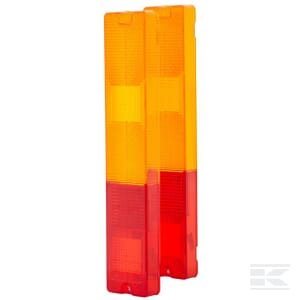 Žibinto stiklas, geltonas/raudonas, stačiakampis 300x62x30mm, LH/RH/galinis, Hella 9EL997453001