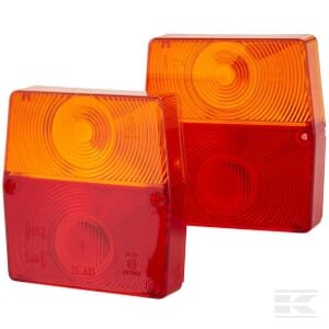 Žibinto stiklas, raudonas/skaidrus/geltonas, LH/RH/galinis, Hella 9EL998002031