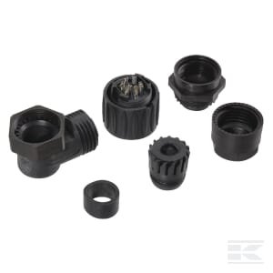 7 kontaktų jungtis, moteriška, 90° ISO11786 AMHT3105081