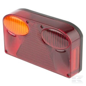 Galinė lempa LH, stačiakampė, geltona/raudona, tvirtinama varžtais, 235x..., Sacex AUF4FG2715