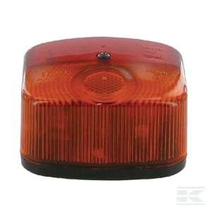 Galinė lempa LH, kvadratinė, 12V, geltona/raudona, tvirtinama varžtais, plokščias kištukas, Geka BBS95L