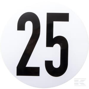 Transporto greičio lipdukas „25 km/h“ Ø200 mm Mazon BF25F