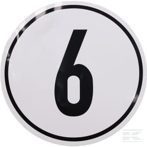 Transporto greičio lipdukas „6 km/h“ Ø200 mm 200MM