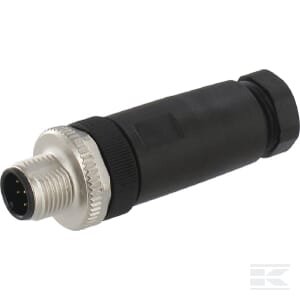 8 kontaktų vyriška M12 jungtis, A-coded BI71308M