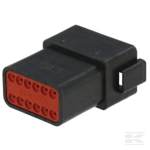 Kištuko korpusas 12 kontaktų, vyr. DT DSDT0412PB