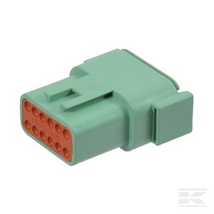 Kištuko korpusas moteriškas, 12 kontaktų, DTM serija (1 vnt.), Deutsch DSDTM0412PC