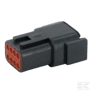 Kištuko korpusas vyriškas, juodas, 8 kontaktų, DTM serija (1 vnt.), Deutsch DSDTM048PB