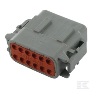 Kištuko korpusas vyriškas, 12 kontaktų, DTM serija (1 vnt.), Deutsch DSDTM0612SA