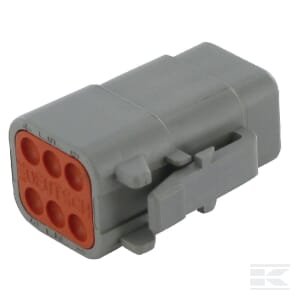 Kištuko korpusas vyriškas, 6 kontaktų, DTM serija (1 vnt.), Deutsch DSDTM066S