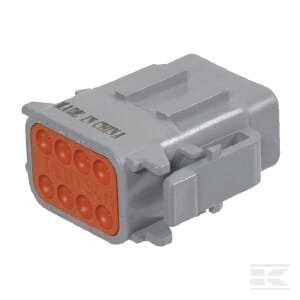 Kištuko korpusas moteriškas, pilkas, 8 kontaktų, DTM serija (1 vnt.), Deutsch DSDTM068SA