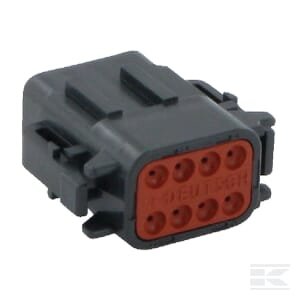 Kištuko korpusas moteriškas, juodas, 8 kontaktų, DTM serija (1 vnt.), Deutsch DSDTM068SB