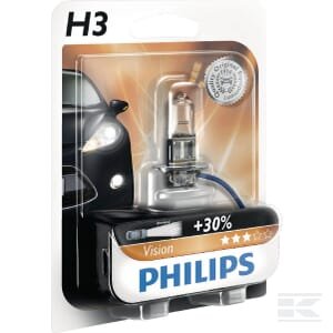 Halogeninė lemputė H3 12V 55W PK22s, balta, Philips GL12336PRB1