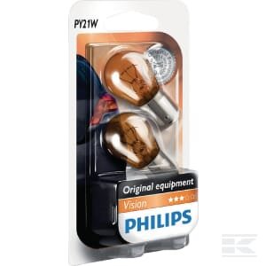 Lemputė PY21W 12V 21W BAU15s, geltona, Philips GL12496NAB2