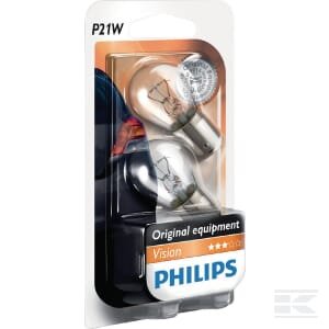 Lemputė P21W 12V 21W BA15s, balta, Philips GL12498B2