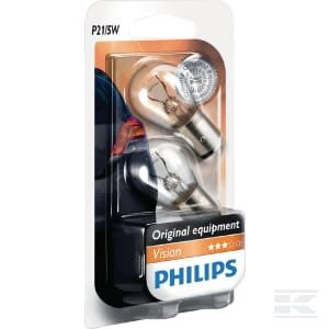 Lemputė P21/5W 12V 21W/5W BAY15d, balta, Philips GL12499B2