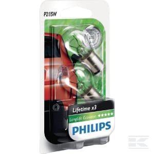 Lemputė P21/5W 12V 21W/5W BAY15d, balta, Philips GL12499LLECOB2