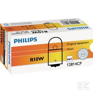 Lemputė R10W 12V 10W BA15s, balta, Philips GL12814