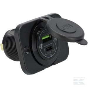 USB-C + USB-A lizdas 12/24V įleidžiamas GSM052