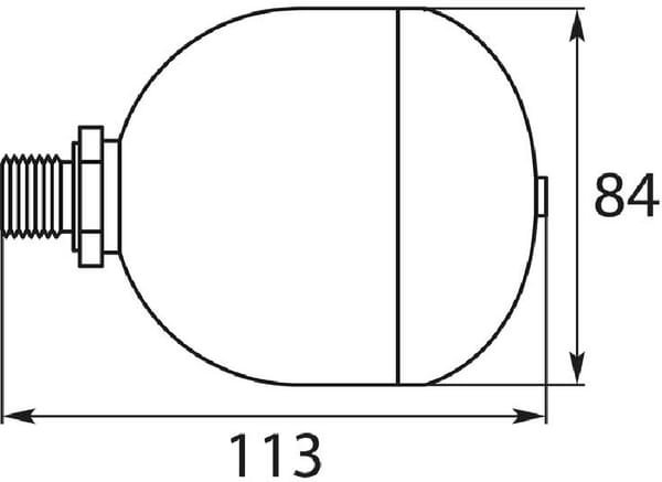 Hidraulinis akumuliatorius 0.21 L 25-220 Juosta 3/8 išorinis sriegis thread – HD302312 - Image 2