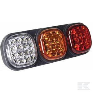 Galinė lempa LED, stačiakampė, 12/24V, balta/geltona/raudona, tvirtinama varžtais, Britax L1300LDV