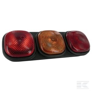 Galinė lempa, stačiakampė, 12/24V, raudona/oranžinė, tvirtinama varžtais, 334x112x57mm, Britax L1301LB