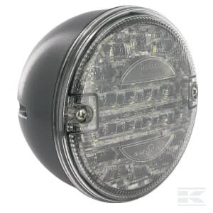 Atbulinės eigos žibintas LED, apvalus, 24V, skaidrus, tvirtinamas varžtais, Ø140mm, 1 LED, Britax L1402L24V