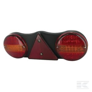 Galinė lempa LH LED, stačiakampė, 12V, geltona/raudona, tvirtinama varžtais, 424x75mm, Britax L14215L12V