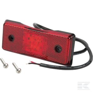 Gabaritinis žibintas LED, stačiakampis, 12/24V, raudonas, tvirtinamas varžtais, Britax L4602LDV