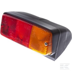 Galinė lempa RH, stačiakampė, 12V, raudona/geltona, tvirtinama varžtais, 160x, AMP jungtis, Cobo 2269000