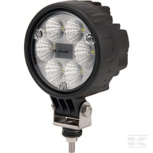 Darbinė lempa LED, 29W, 2500lm, apvali, 10/30V, Ø117mm, Deutsch jungtis, Flood, 6 LED, Kramp LA10003