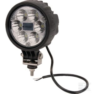 Darbinė lempa LED, 25W, 2000lm, apvali, 10/30V, Ø117mm, Spot beam, 6 LED, Kramp LA10012