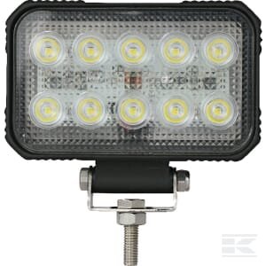 Darbinė lempa LED, 15W, 1900lm, stačiakampė, 10/30V, 150x37x100mm, Flood, 10 LED, Kramp LA10021