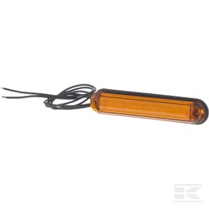Gabaritinis žibintas LED, 0.7/1.5W, stačiakampis, 12-24V, oranžinis, 133.8x26.8x14.4mm, 6 LED, Kramp LA103161