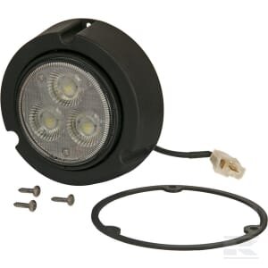 Darbinė lempa LED, 36W, 4000lm, apvali, 10-30V, Ø119mm, AMP 2-pin, Wide flood, 3 LED, Kramp LA10415