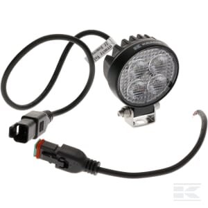 Darbinis žibintas LED, 12W, 1200lm, apvalus, 12/24V, baltas, 65.7x85.8x35mm, Deutsch kištukas, Flood, 8 LED LA10606