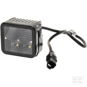 Netiesioginis darbinis žibintas LED, 40W, 4800lm, kvadratinis, 12/24V, baltas, 81x82.5x67.5mm, Deutsch kištukas, Flood, 4 LED LA10608