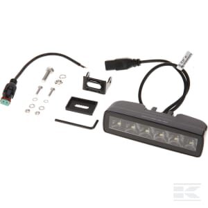 Netiesioginis darbinis žibintas LED, 30W, 2880lm, stačiakampis, 12/24V, baltas, 157x49.7x60mm, Deutsch kištukas, Spot, 6 LED LA10609