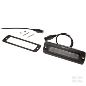 Netiesioginis darbinis žibintas LED, 30W, 2880lm, stačiakampis, 12/24V, baltas, 157x49.7x60mm, Deutsch kištukas, Flood, 6 LED LA10611