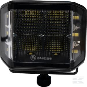 Darbinis žibintas LED, 70W, 8400 lm, kvadratinis, 12/24V, baltas, 97x77x75mm, Deutsch kištukas, Flood, 10 LED LA10613